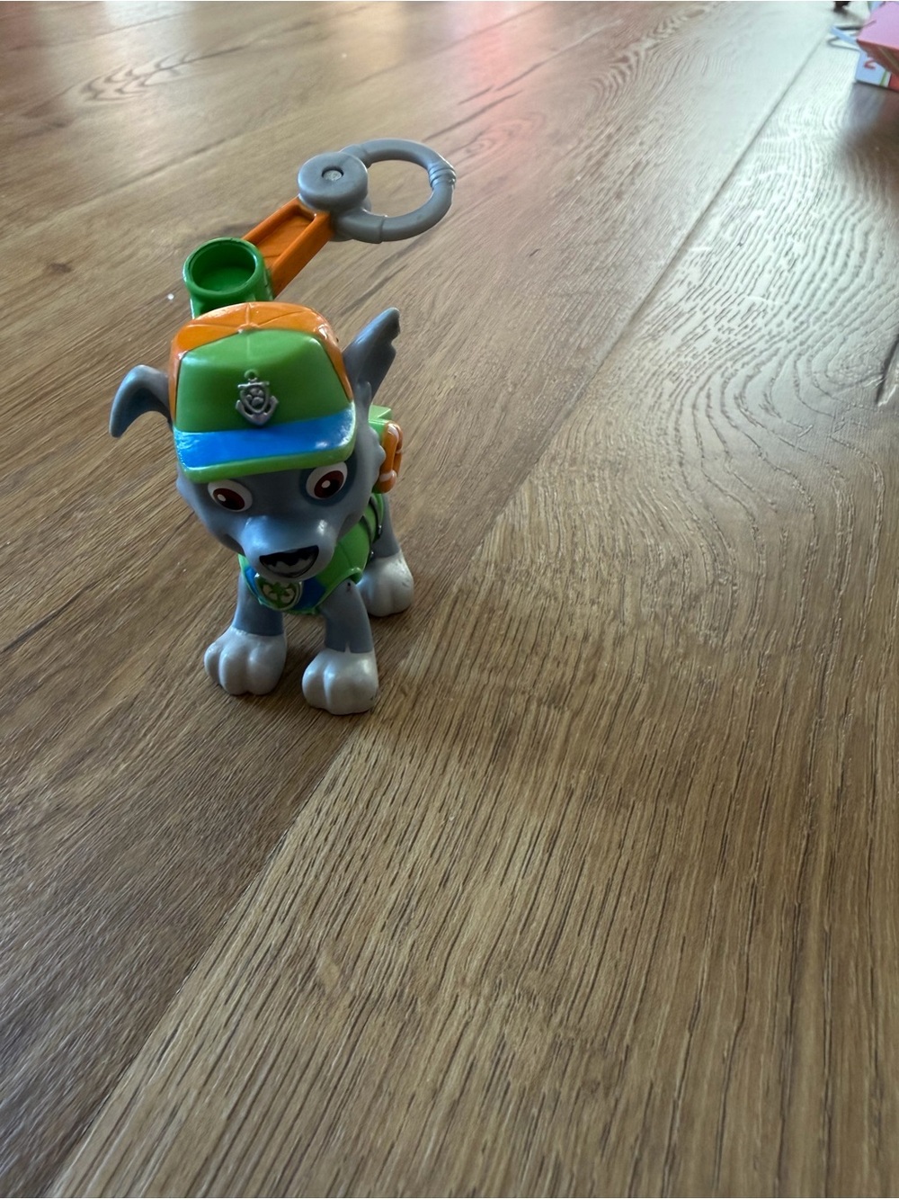 Source Unknown gray and green Pull-Along Puppy Toy with Orange Accents